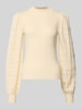 VERO MODA Pullover mit Puffärmeln Ecru
