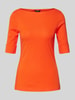 Lauren Ralph Lauren T-Shirt mit U-Boot-Ausschnitt Modell 'JUDY' Orange