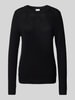 Vila Strickpullover mit gerippten Abschlüssen Modell 'dalo' Black