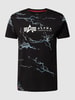 Alpha Industries T-Shirt mit Label-Print Black