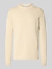 SELECTED HOMME Regular fit gebreide pullover van puur katoen, model 'DANE' Offwhite