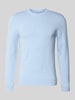 MCNEAL Strickpullover aus Baumwoll-Kaschmir-Mix mit Rundhalsausschnitt Bleu Melange