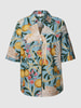Christian Berg Woman Bluse mit Allover-Muster Helltürkis
