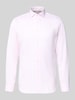 Jake*s Slim Fit Businesshemd aus reiner Baumwolle Hellrosa