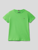 Tommy Hilfiger Teens T-shirt met labelstitching Lichtgeel