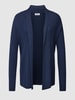 Esprit Gebreid jack met effen design en losse pasvorm Marineblauw