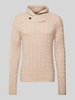 Jack & Jones Premium Gebreide pullover met opstaande kraag, model 'CRASH' Offwhite