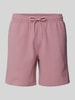 SERGIO TACCHINI Regular fit sweatshorts met logostitching, model 'SIMBA' Oudroze
