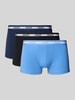 HUGO Boxershort met elastische band met logo in een set van 3 stuks Blauw