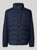 Tom Tailor Regular fit gewatteerd jack met structuurmix Marineblauw