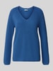 s.Oliver RED LABEL Regular fit gebreide pullover van katoenmix Blauw