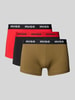HUGO Boxershort van katoenmix in set van 3 Rood