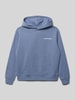 Calvin Klein Jeans Relaxed fit hoodie met logoprint Rookblauw