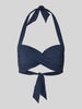 Seafolly Bikini-Oberteil mit Raffungen Modell 'Twist' Dunkelblau
