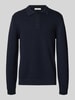 SELECTED HOMME Regular fit gebreide pullover van puur katoen, model 'DANE' Donkerblauw