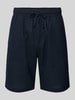 MCNEAL Shorts aus Leinen-Baumwoll-Mix mit Gesäßtasche Dunkelblau