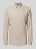 Jack & Jones Premium Freizeithemd mit Button-Down-Kragen Modell 'BROOK' Offwhite