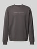 Tommy Hilfiger Sweatshirt mit Label-Print Modell 'TRACK TOP' Dunkelgrau