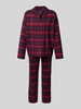 Jockey Pyjama mit Knopfleiste Bordeaux