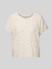 ZABAIONE T-shirt met structuurmotief Beige