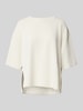 Jake*s Casual Sweatshirt met halflange mouwen Ecru