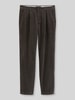 Marc O'Polo Tapered Fit Cordhose aus Baumwolle mit Bundfalten Dunkelbraun