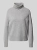 Fynch-Hatton Rollkragenpullover mit gerippten Abschlüssen Hellgrau Melange