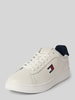 Tommy Jeans Low Top Sneaker aus Rindsleder Weiss
