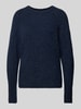 MOS MOSH Gebreide pullover met raglanmouwen, model 'Tammy Thora' Marineblauw