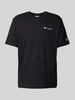 CHAMPION T-Shirt mit Label-Print Black