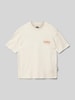 Quiksilver T-shirt met labelprint Offwhite