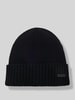 BOSS Muts van pure scheerwol  Zwart