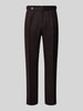BOSS Relaxed Fit Leinenhose aus reinem Leinen Modell 'PERINO' Dunkelbraun