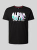 Alpha Industries T-Shirt mit Label-Print Modell 'Nebula' Black