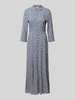 YAS Maxi-jurk met knoopsluiting, model 'SAVANNA' Blauw