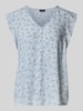 Pieces  Regular Fit Blusentop mit Kappärmeln Modell 'NYA' Hellblau