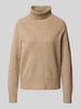 Fynch-Hatton Rollkragenpullover mit gerippten Abschlüssen Beige