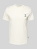 Blend T-Shirt mit Motiv- und Statement-Stitching Modell 'JANUS' Weiss