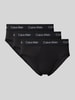 Calvin Klein Underwear Slip mit Label-Bund im 3er-Pack Black