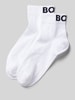 BOSS Black Women Sokken met labelstitching in een set van 2 paar Wit