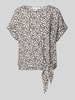 Christian Berg Woman Relaxed Fit Bluse mit Knotendetail Weiss