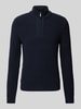 HECHTER PARIS Gebreide pullover met opstaande kraag Marineblauw