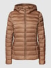 Montego Gewatteerd jack met capuchon en ritszakken Taupe