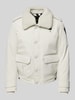 Blauer Usa Jacke mit Label-Patch Modell 'RIVER' Offwhite