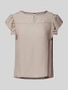 Vero Moda Bluse mit Schlüsselloch-Ausschnitt Taupe