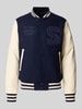 Superdry College-Jacke aus Woll-Mix mit Eingrifftaschen Marine
