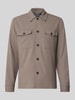 Lindbergh Relaxed Fit Hemdjacke mit Brusttaschen Sand