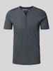 MCNEAL T-Shirt mit kurzer Knopfleiste Dunkelblau