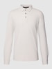 Windsor Poloshirt mit langen Ärmeln Modell 'Patrizio' Beige