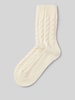 camano Sokken met kabelpatroon Offwhite